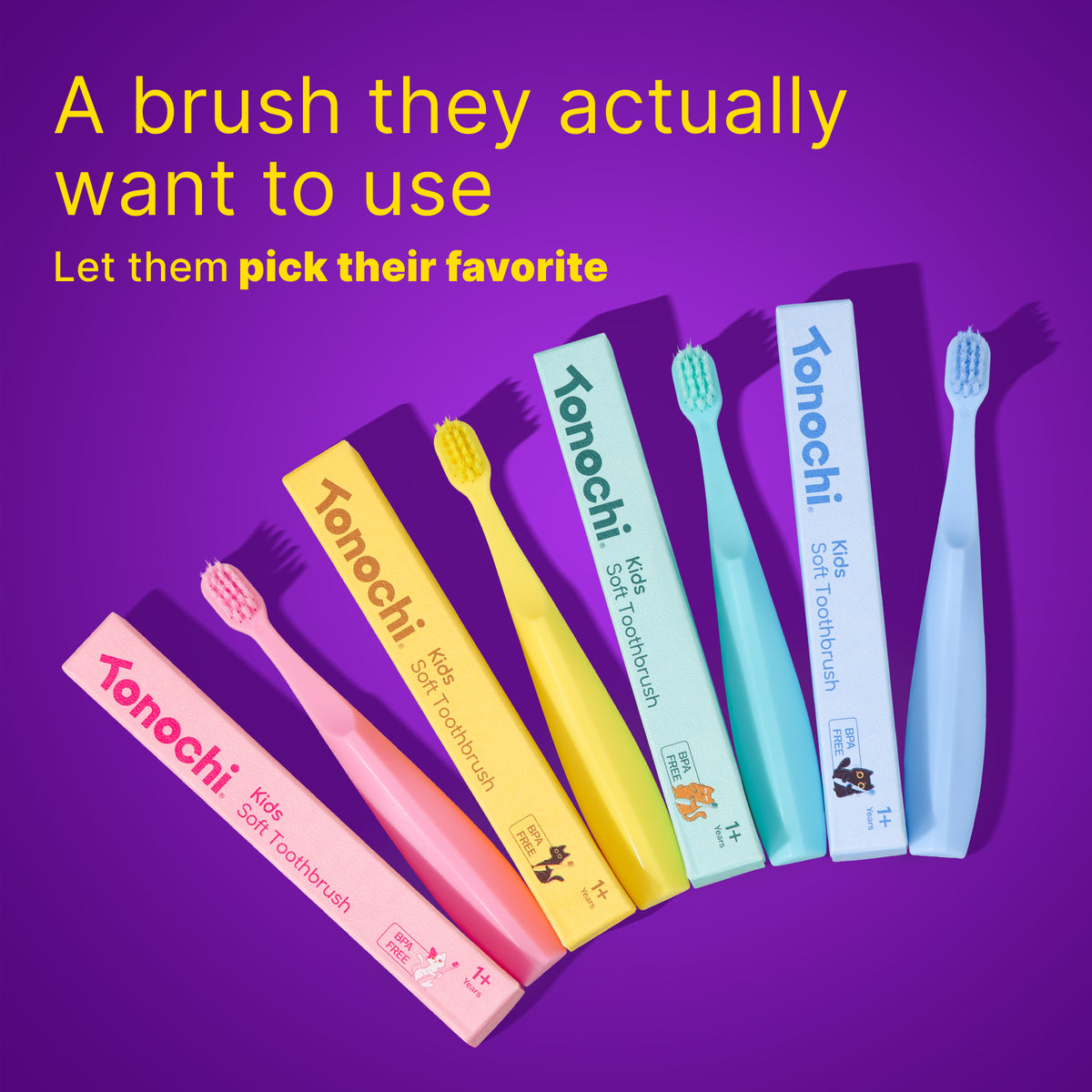Kids Soft Toothbrush (Yellow)