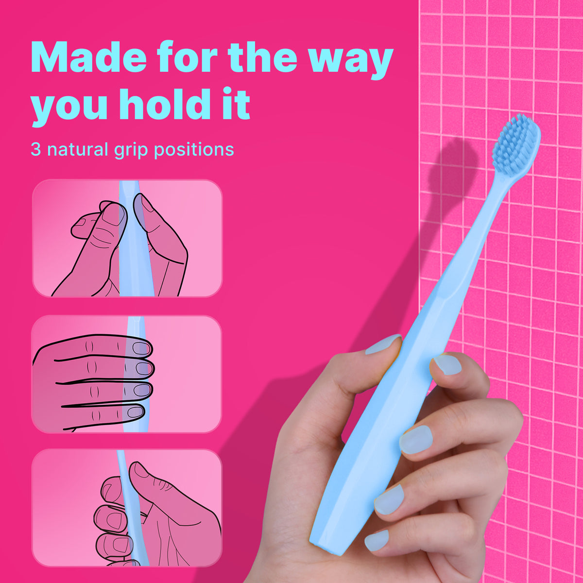 Max Adult Toothbrush (Blue) 4-Pack