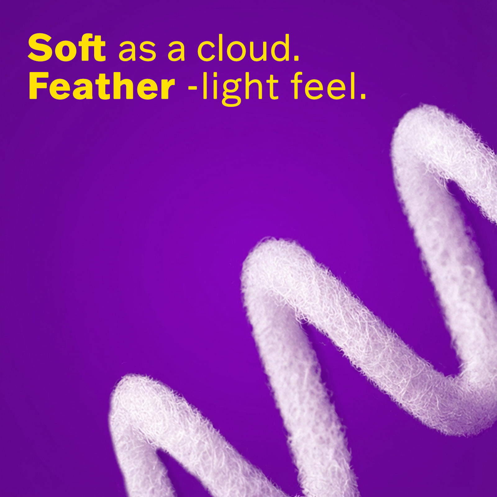 Mint + Xylitol Tonochi PuffClean Floss in a blue container, with natural beeswax and mint leaves on a purple background.