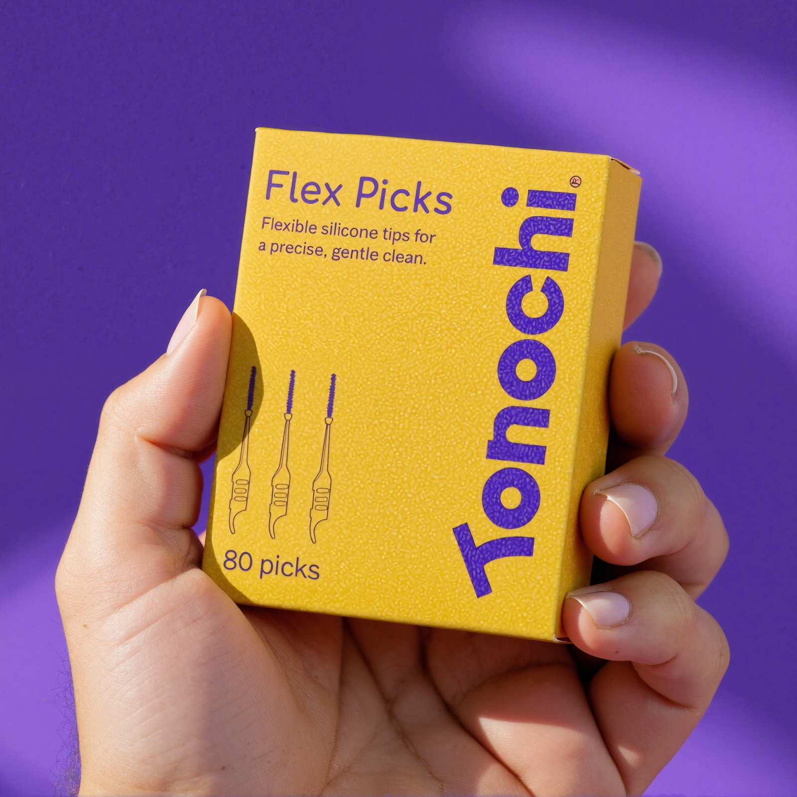 Flex Picks • Ultra-Fine Silicone Tips • 240 Count (80 Picks × 3 Pack)