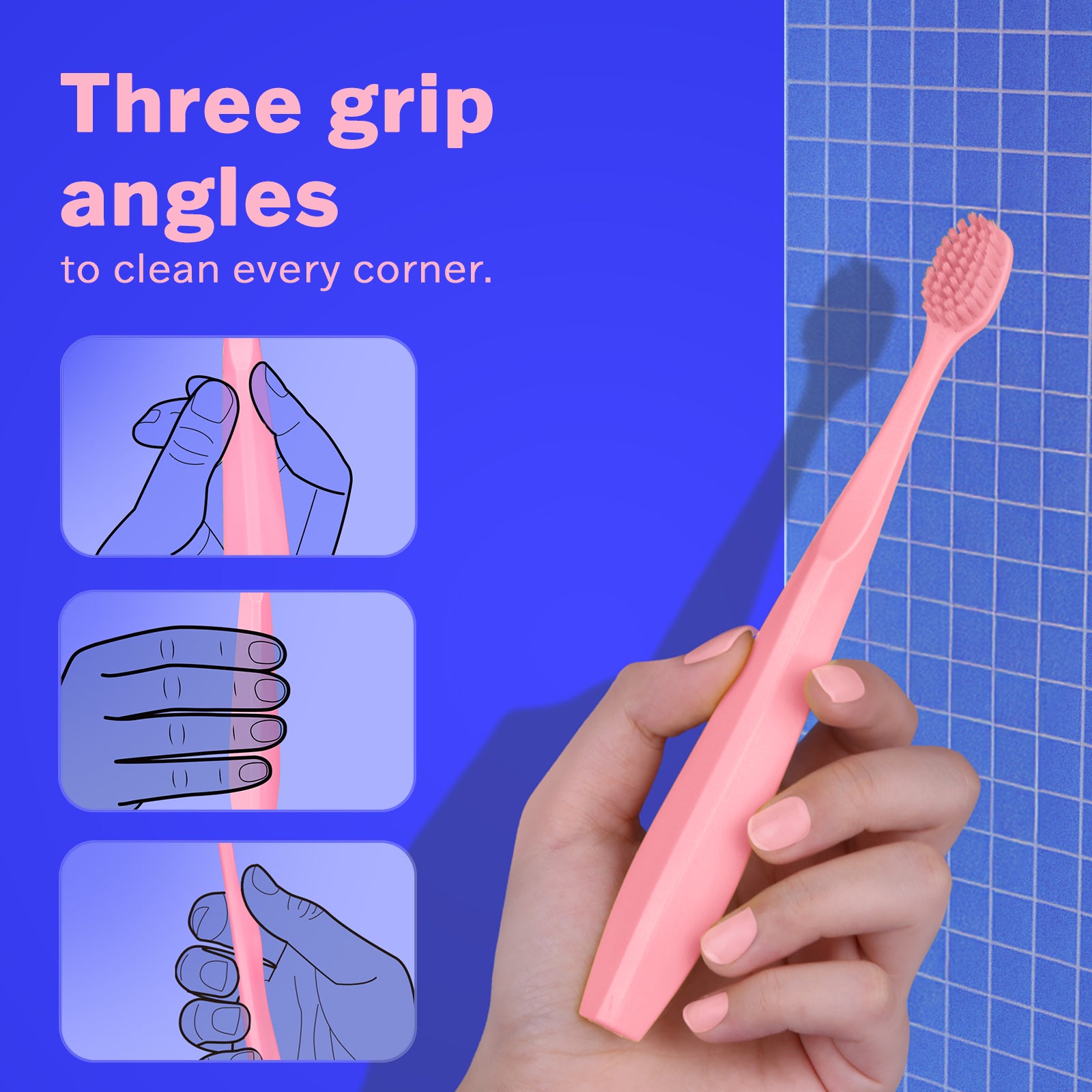 Max Toothbrush • Extra Soft for Sensitive Gums • 4 Pack (Blush Pink)