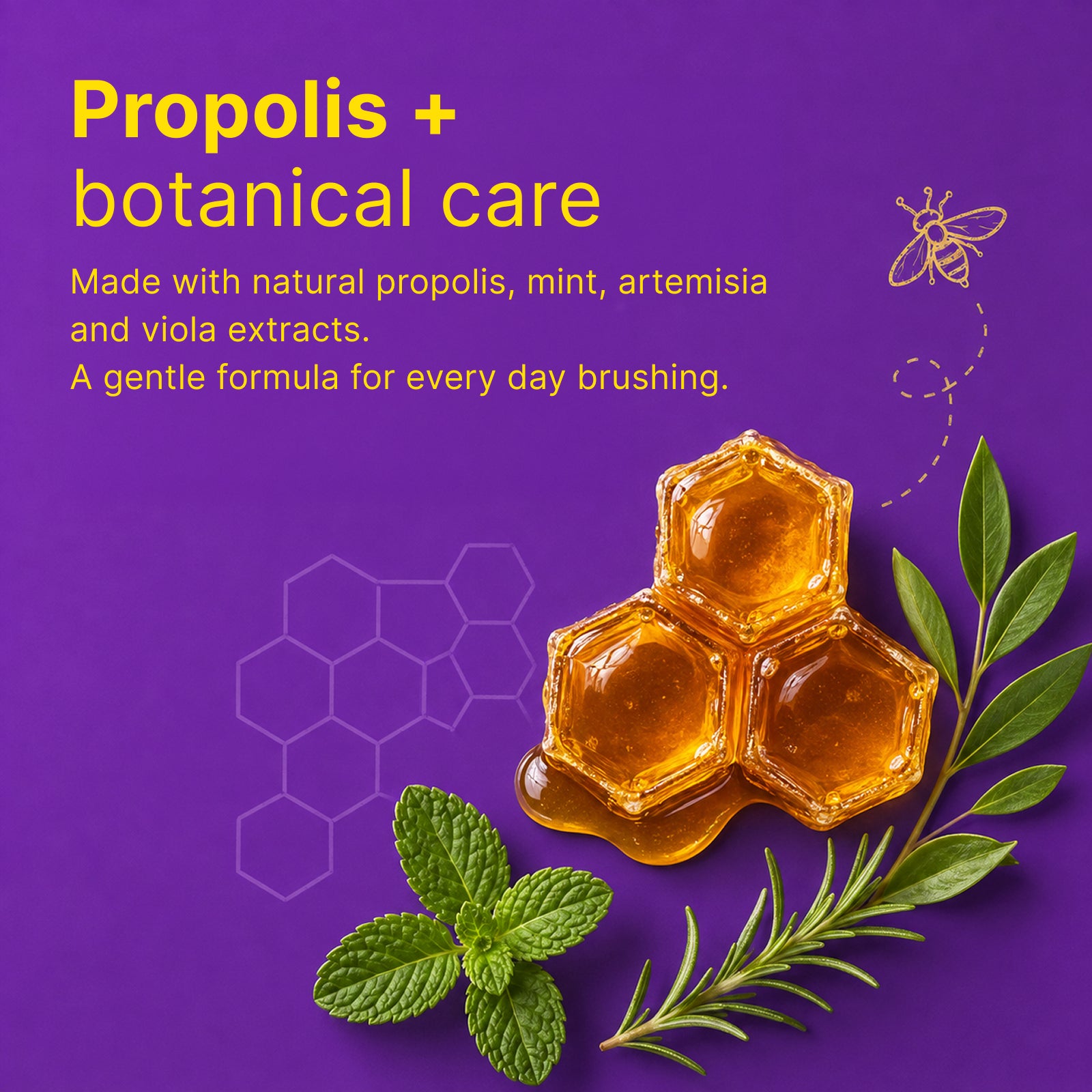 Tonochi Bee & Botanic Toothpaste – Propolis & LP05 Probiotic Herbal Toothpaste, Fluoride-Free, 1.76 oz (50g)