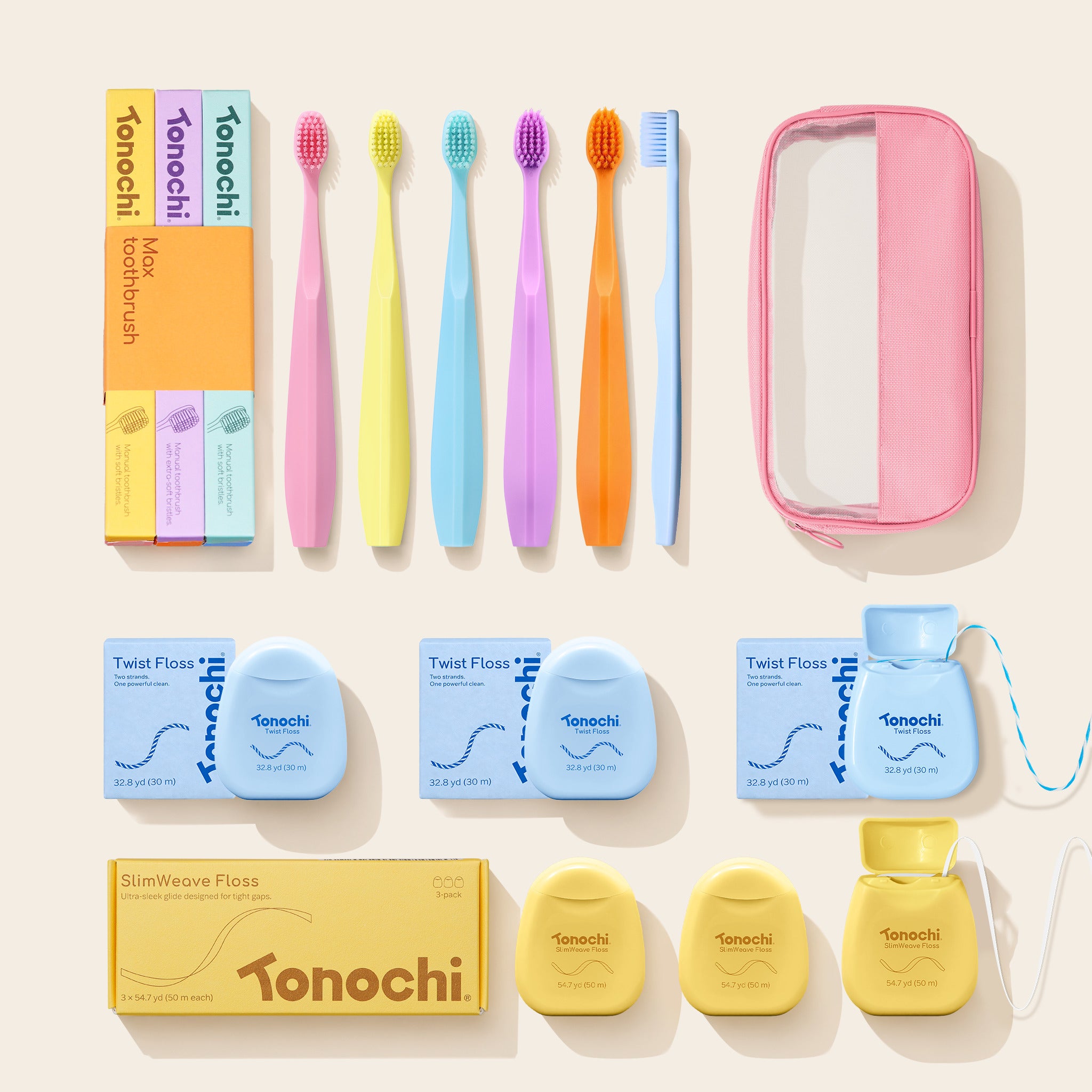 [Family Bundle] • 6 Max Toothbrushes + 6 Floss + Free Pouch
