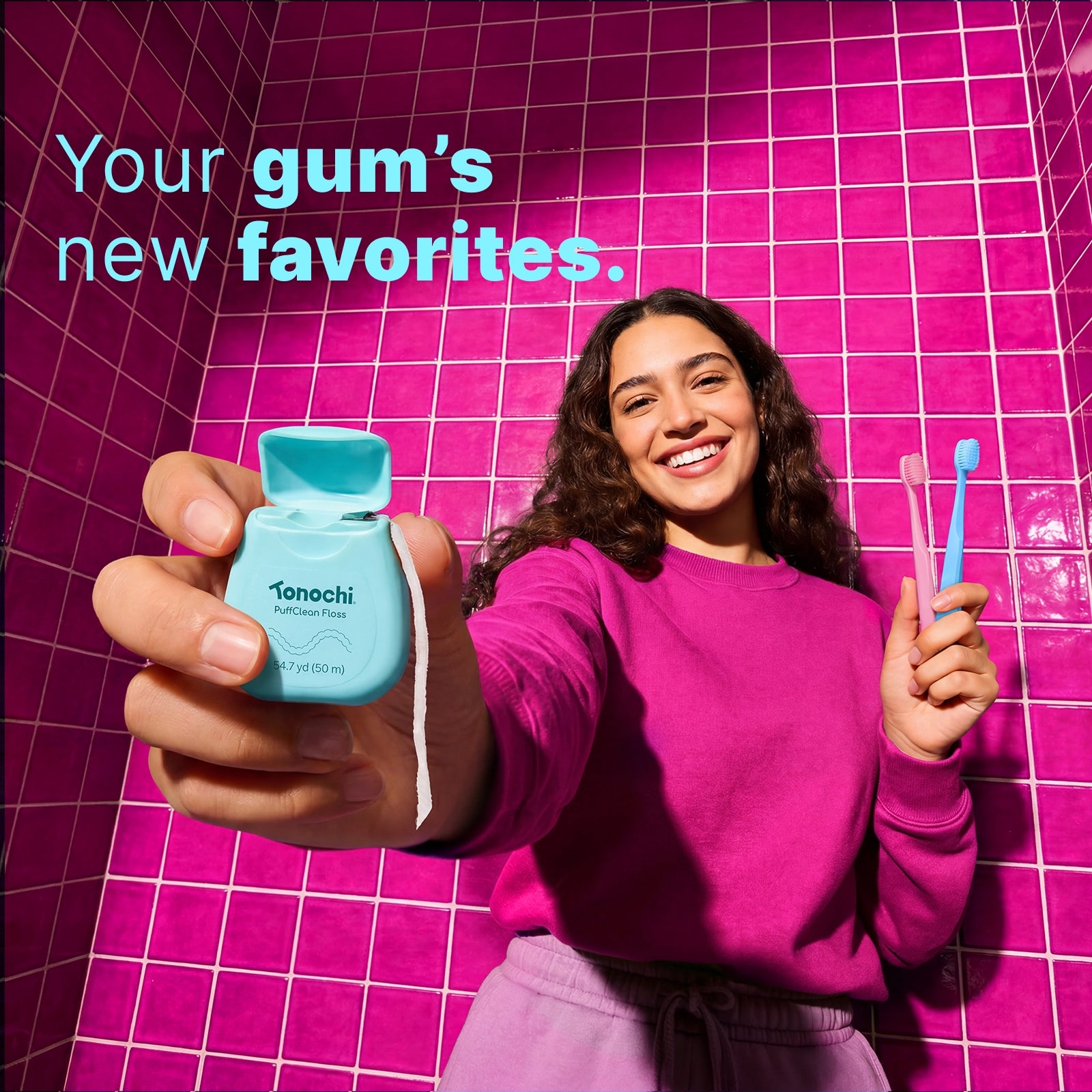 [Couple Set] • 8 Max Toothbrushes + 6 Floss + 2 Free Pouches