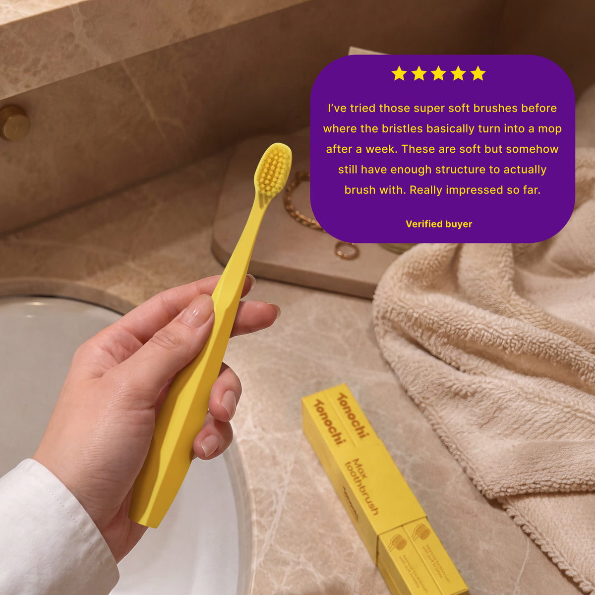 Max Adult Toothbrush (Yellow)