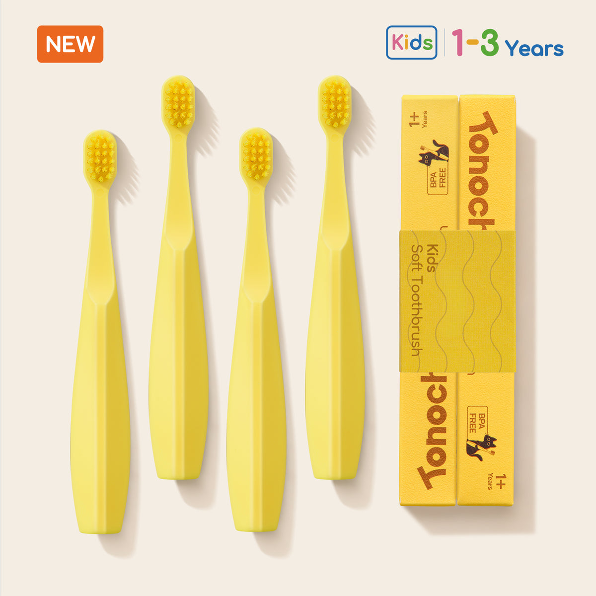 Kids Soft Toothbrush (Yellow)