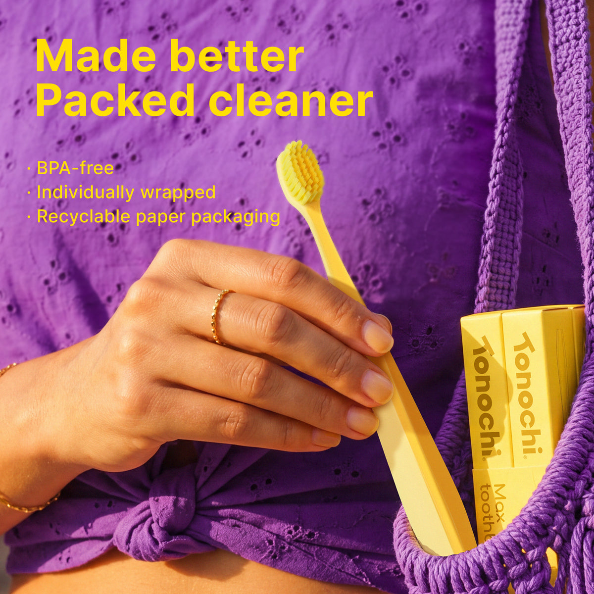 Max Adult Toothbrush (Yellow)