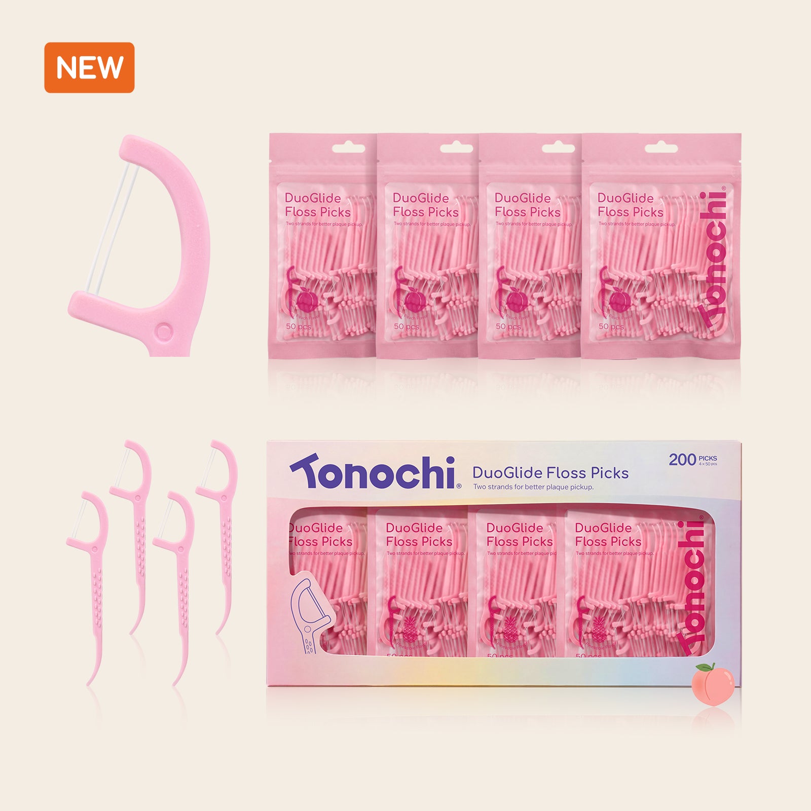 DuoGlide Floss Picks (Peach)