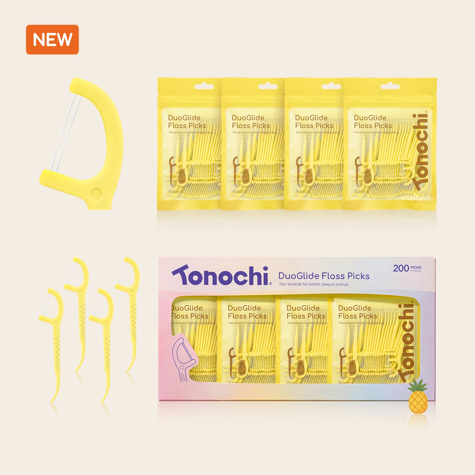 DuoGlide Floss Picks (Pineapple)