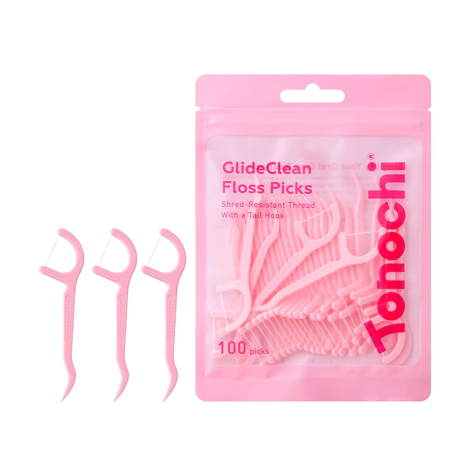 GlideClean Dental Floss Picks for Adults • 200 Count