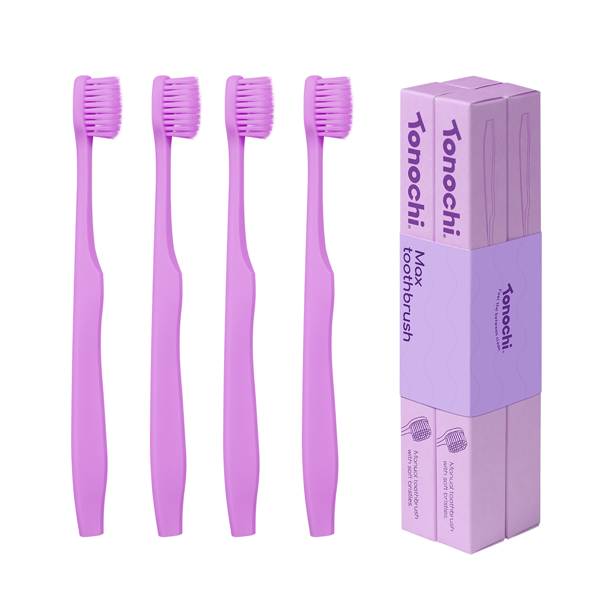 Max Toothbrush • Extra Soft for Sensitive Gums • 4-Pack (Lavender)