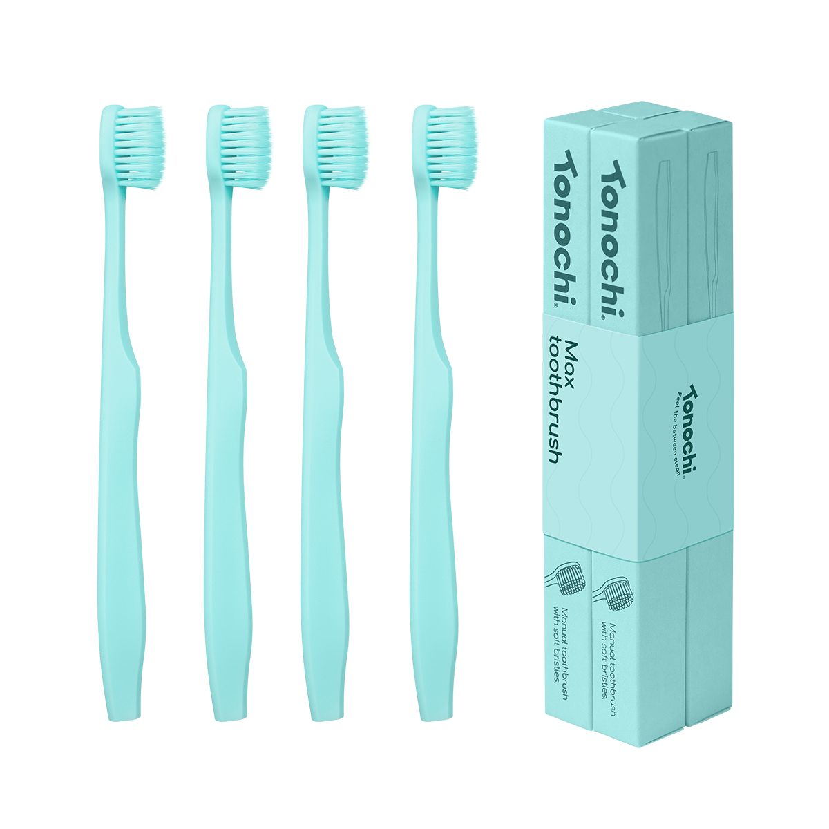 Max Toothbrush • Extra Soft for Sensitive Gums • 4-Pack (Mint Green)