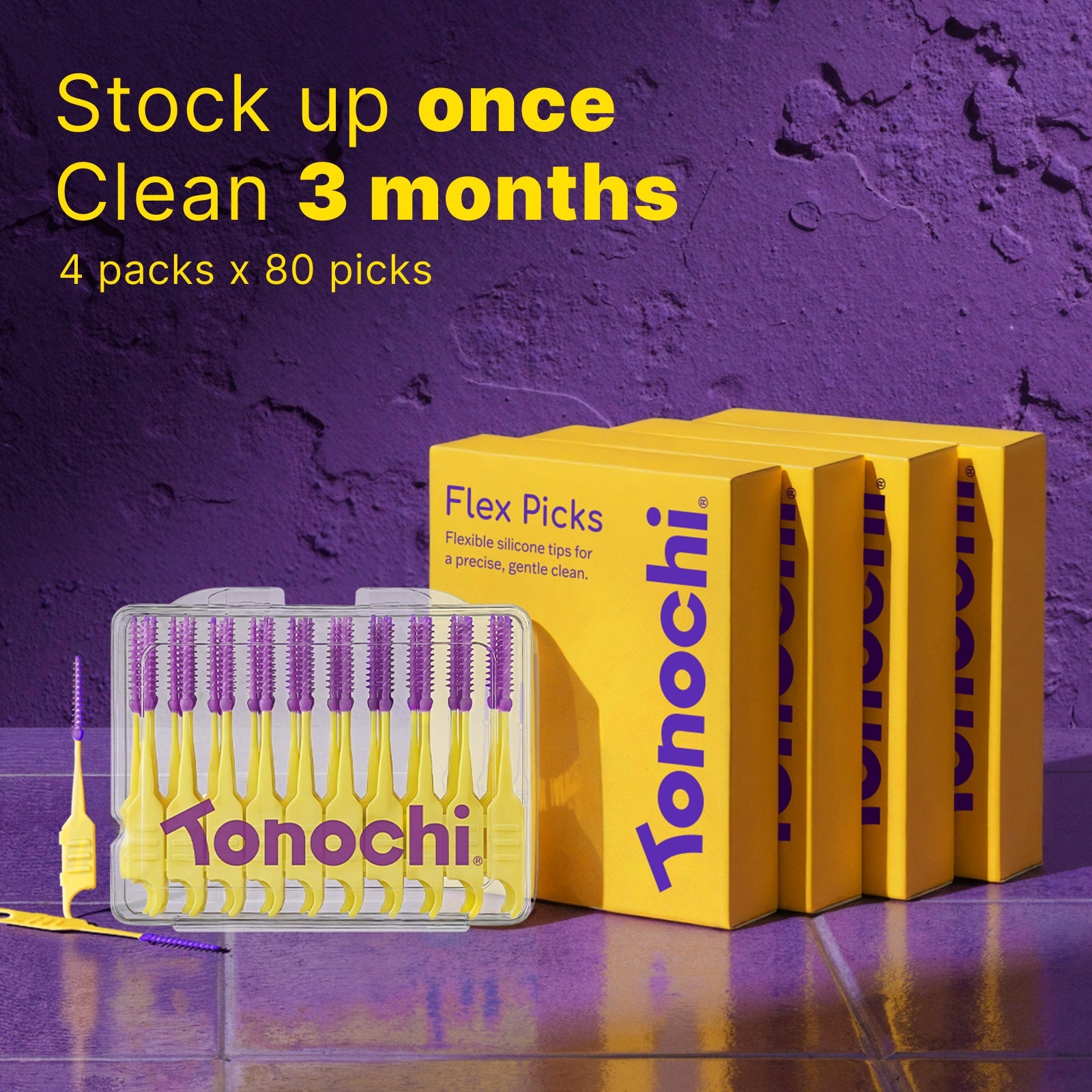 Flex Picks • Soft-Touch Tips • 320 Count (4×80)